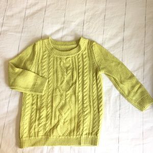 LOFT Lime green cableknit sweater
